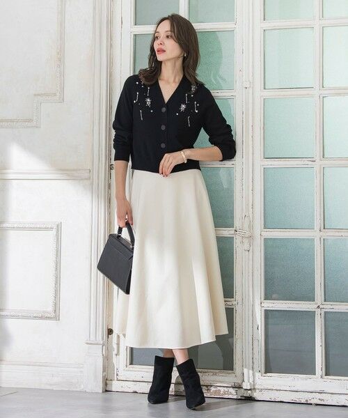 Viaggio Blu / ビアッジョブルー カーディガン・ボレロ | Vネックビジューカーディガン≪手洗い可能≫ | 詳細15