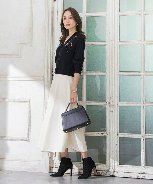 Viaggio Blu / ビアッジョブルー カーディガン・ボレロ | Vネックビジューカーディガン≪手洗い可能≫ | 詳細16