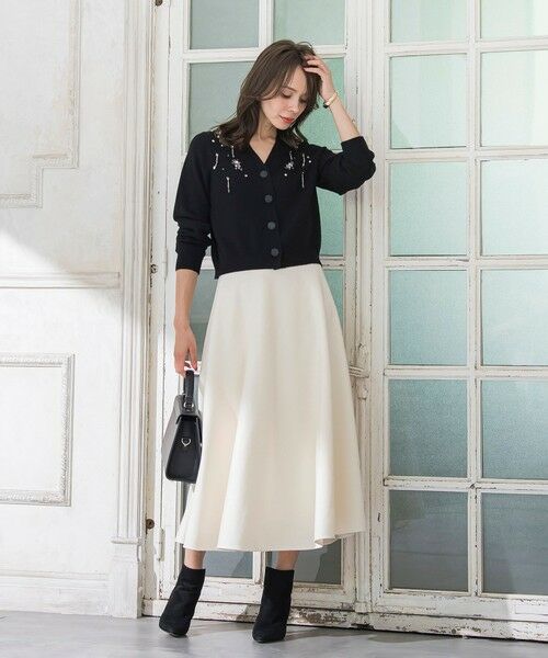 Viaggio Blu / ビアッジョブルー カーディガン・ボレロ | Vネックビジューカーディガン≪手洗い可能≫ | 詳細18