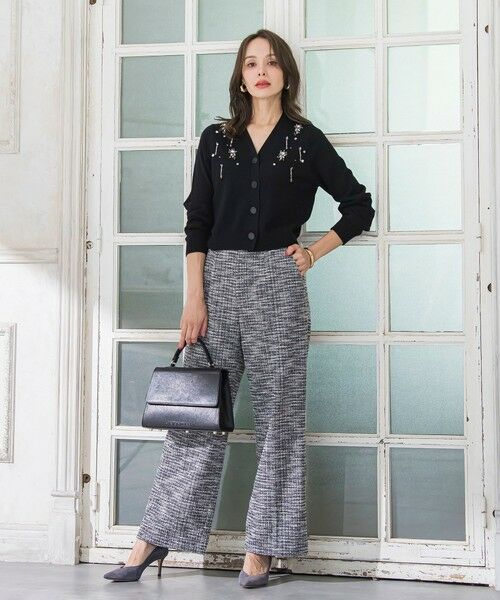 Viaggio Blu / ビアッジョブルー カーディガン・ボレロ | Vネックビジューカーディガン≪手洗い可能≫ | 詳細19