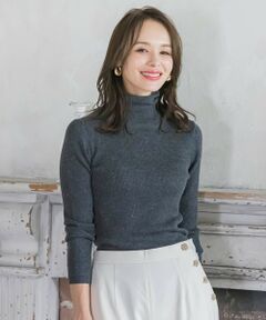 Viaggio Blu / ビアッジョブルー ニット・セーター | 【新色追加】スパンコールリブタートルニット