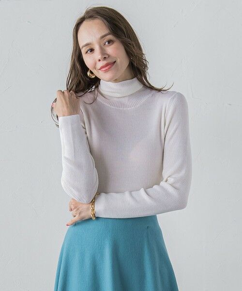 Viaggio Blu / ビアッジョブルー ニット・セーター | 【新色追加】スパンコールリブタートルニット | 詳細12