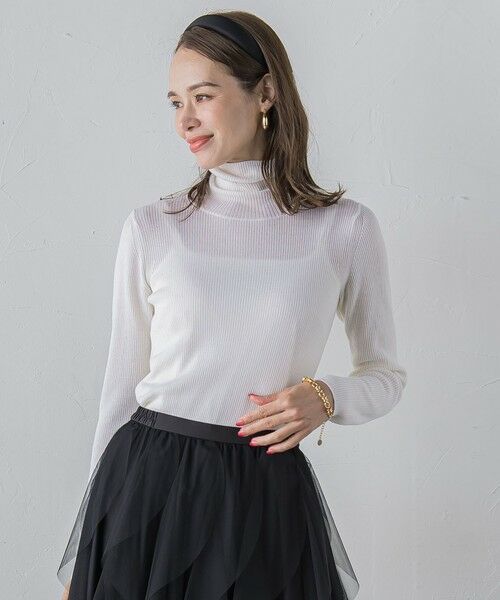 Viaggio Blu / ビアッジョブルー ニット・セーター | 【新色追加】スパンコールリブタートルニット | 詳細16