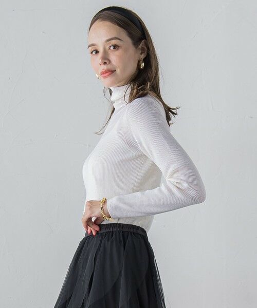 Viaggio Blu / ビアッジョブルー ニット・セーター | 【新色追加】スパンコールリブタートルニット | 詳細17