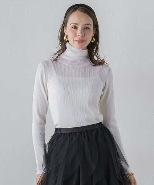 Viaggio Blu / ビアッジョブルー ニット・セーター | 【新色追加】スパンコールリブタートルニット | 詳細19