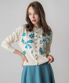 Viaggio Blu / ビアッジョブルー カーディガン・ボレロ | 【新色追加】ボタニカルモチーフ刺繍カーディガン