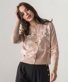 Viaggio Blu / ビアッジョブルー カーディガン・ボレロ | 【新色追加】ボタニカルモチーフ刺繍カーディガン