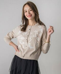 Viaggio Blu / ビアッジョブルー カーディガン・ボレロ | 【新色追加】ボタニカルモチーフ刺繍カーディガン