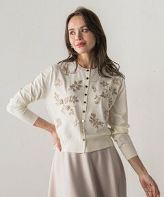 Viaggio Blu / ビアッジョブルー カーディガン・ボレロ | 【新色追加】ボタニカルモチーフ刺繍カーディガン