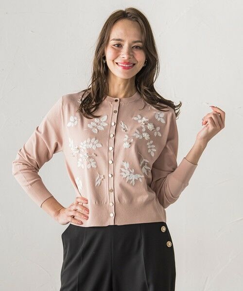 Viaggio Blu / ビアッジョブルー カーディガン・ボレロ | 【新色追加】ボタニカルモチーフ刺繍カーディガン | 詳細14