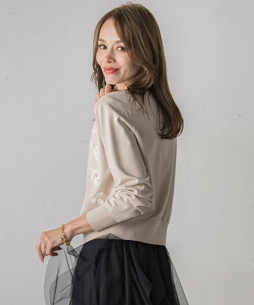 Viaggio Blu / ビアッジョブルー カーディガン・ボレロ | 【新色追加】ボタニカルモチーフ刺繍カーディガン | 詳細20