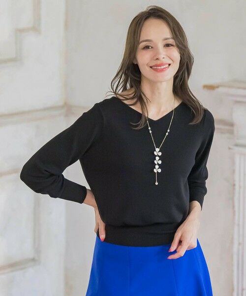 Viaggio Blu / ビアッジョブルー ニット・セーター | 【新色追加】BRISBANE前後2WAYパールニット | 詳細9