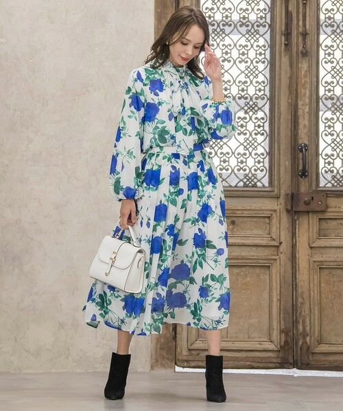 Viaggio Blu / ビアッジョブルー シャツ・ブラウス | ブルーローズプリントブラウス≪洗濯機で洗える≫ | 詳細11