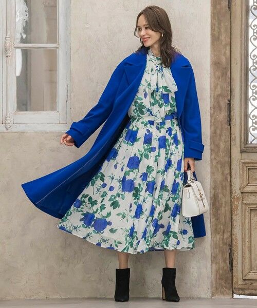 Viaggio Blu / ビアッジョブルー シャツ・ブラウス | ブルーローズプリントブラウス≪洗濯機で洗える≫ | 詳細12