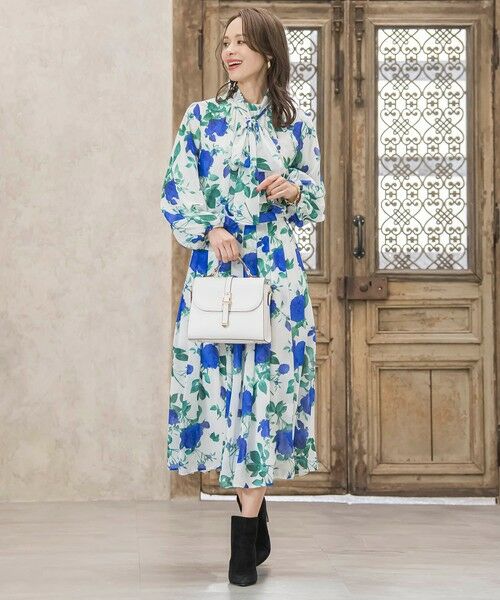 Viaggio Blu / ビアッジョブルー シャツ・ブラウス | ブルーローズプリントブラウス≪洗濯機で洗える≫ | 詳細7