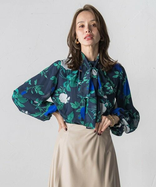 Viaggio Blu / ビアッジョブルー シャツ・ブラウス | ブルーローズプリントブラウス≪洗濯機で洗える≫ | 詳細21
