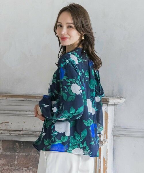 Viaggio Blu / ビアッジョブルー シャツ・ブラウス | ブルーローズプリントブラウス≪洗濯機で洗える≫ | 詳細27