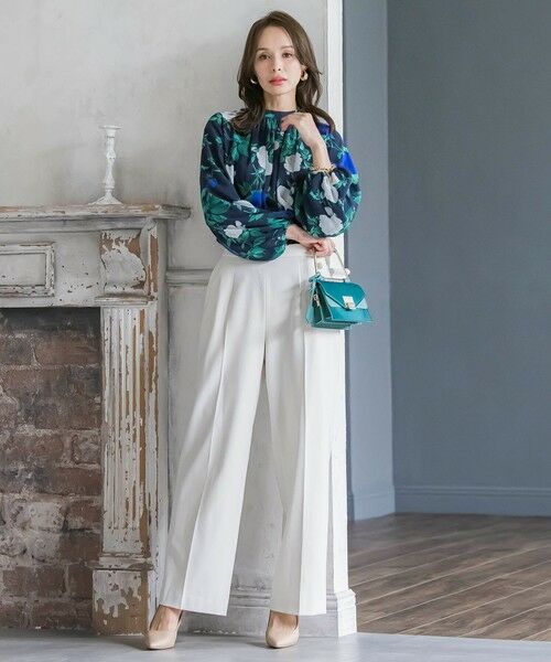 Viaggio Blu / ビアッジョブルー シャツ・ブラウス | ブルーローズプリントブラウス≪洗濯機で洗える≫ | 詳細29