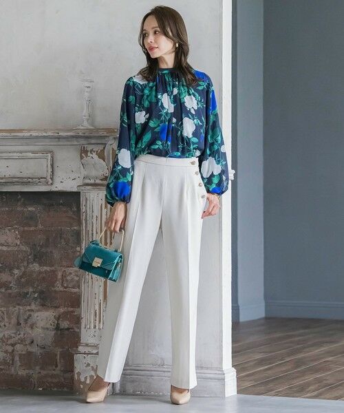 Viaggio Blu / ビアッジョブルー シャツ・ブラウス | ブルーローズプリントブラウス≪洗濯機で洗える≫ | 詳細30