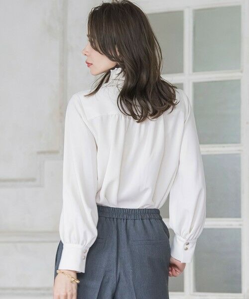 Viaggio Blu / ビアッジョブルー シャツ・ブラウス | フリルネックボウタイブラウス≪洗濯機で洗える≫ | 詳細3