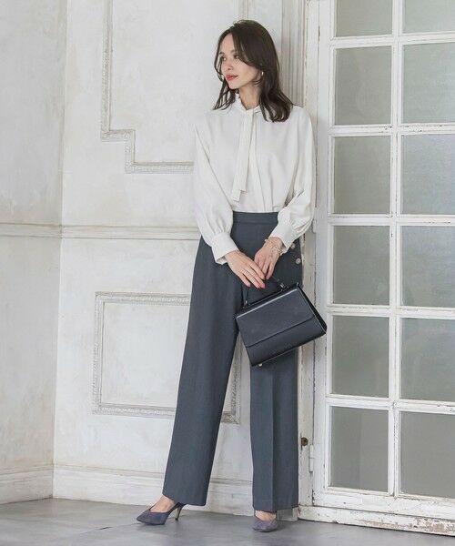 Viaggio Blu / ビアッジョブルー シャツ・ブラウス | フリルネックボウタイブラウス≪洗濯機で洗える≫ | 詳細7