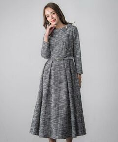 Viaggio Blu / ビアッジョブルー ロング・マキシ丈ワンピース | ツイードラメワンピース