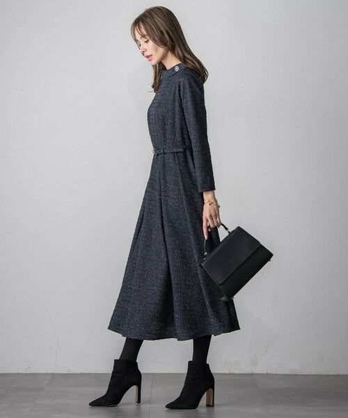 Viaggio Blu / ビアッジョブルー ロング・マキシ丈ワンピース | ツイードラメワンピース | 詳細5