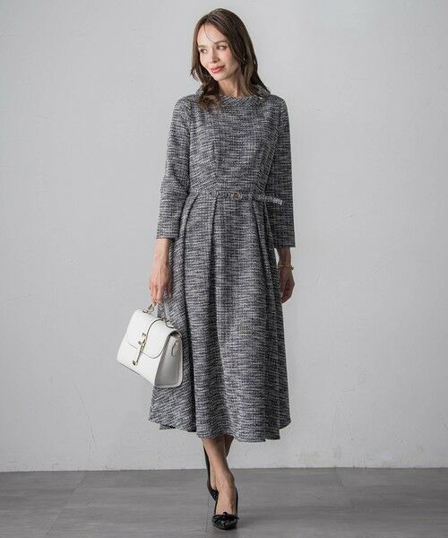 Viaggio Blu / ビアッジョブルー ロング・マキシ丈ワンピース | ツイードラメワンピース | 詳細11