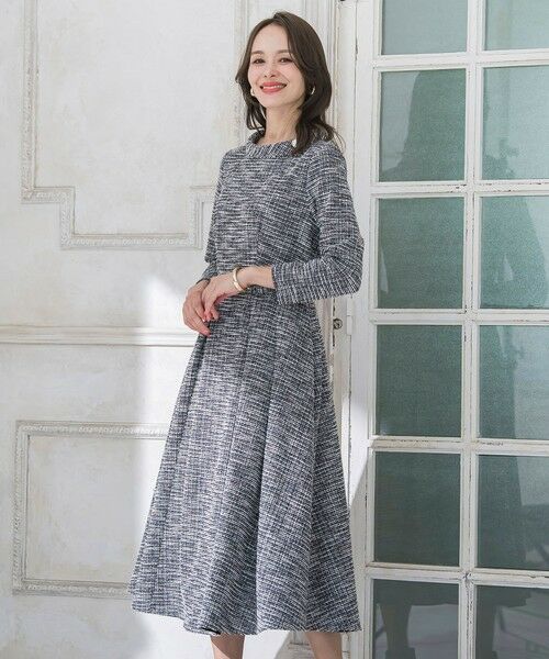 Viaggio Blu / ビアッジョブルー ロング・マキシ丈ワンピース | ツイードラメワンピース | 詳細15