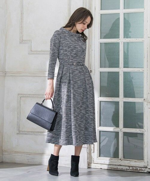 Viaggio Blu / ビアッジョブルー ロング・マキシ丈ワンピース | ツイードラメワンピース | 詳細17