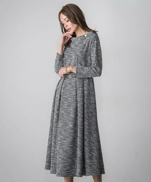 Viaggio Blu / ビアッジョブルー ロング・マキシ丈ワンピース | ツイードラメワンピース | 詳細8