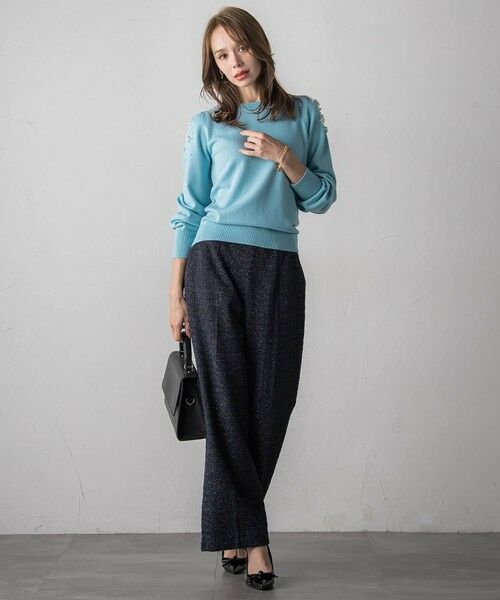 Viaggio Blu / ビアッジョブルー その他パンツ | ツイードラメワイドパンツ | 詳細10