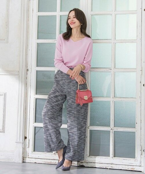 Viaggio Blu / ビアッジョブルー その他パンツ | ツイードラメワイドパンツ | 詳細16