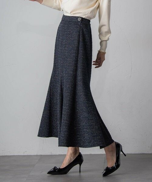 Viaggio Blu / ビアッジョブルー ミニ・ひざ丈スカート | ツイードラメマーメイドスカート | 詳細16