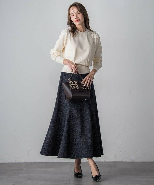 Viaggio Blu / ビアッジョブルー ミニ・ひざ丈スカート | ツイードラメマーメイドスカート | 詳細20