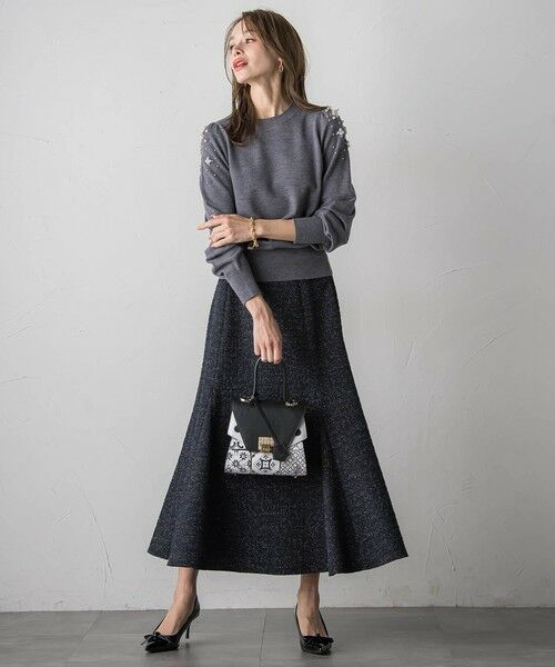 Viaggio Blu / ビアッジョブルー ミニ・ひざ丈スカート | ツイードラメマーメイドスカート | 詳細23