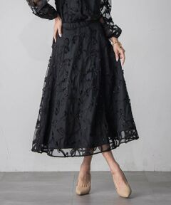 Viaggio Blu / ビアッジョブルー ミニ・ひざ丈スカート | スパンコールテープチュールスカート