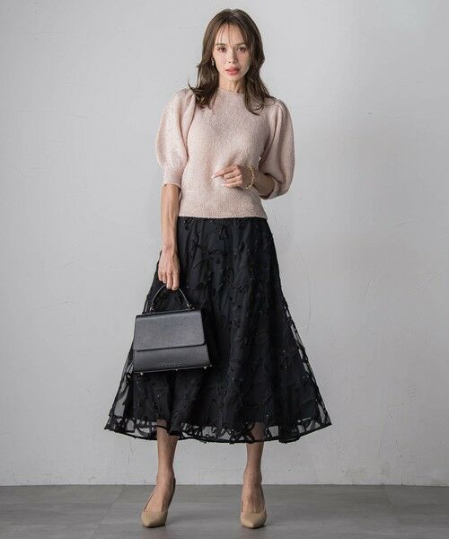 Viaggio Blu / ビアッジョブルー ミニ・ひざ丈スカート | スパンコールテープチュールスカート | 詳細11