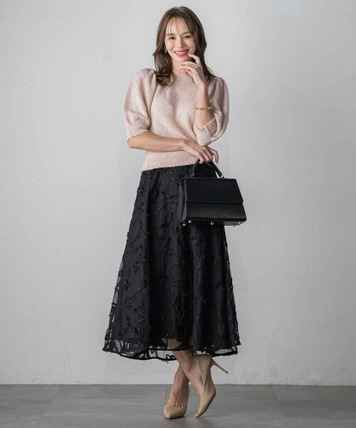 Viaggio Blu / ビアッジョブルー ミニ・ひざ丈スカート | スパンコールテープチュールスカート | 詳細12