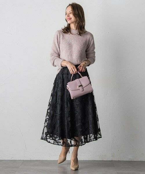 Viaggio Blu / ビアッジョブルー ミニ・ひざ丈スカート | スパンコールテープチュールスカート | 詳細13