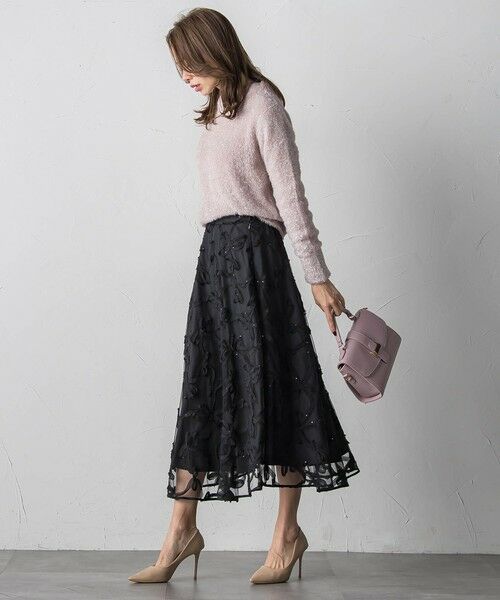 Viaggio Blu / ビアッジョブルー ミニ・ひざ丈スカート | スパンコールテープチュールスカート | 詳細14