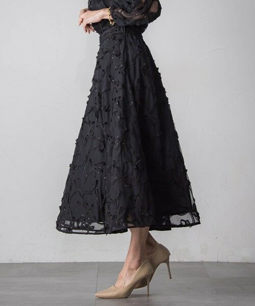 Viaggio Blu / ビアッジョブルー ミニ・ひざ丈スカート | スパンコールテープチュールスカート | 詳細2