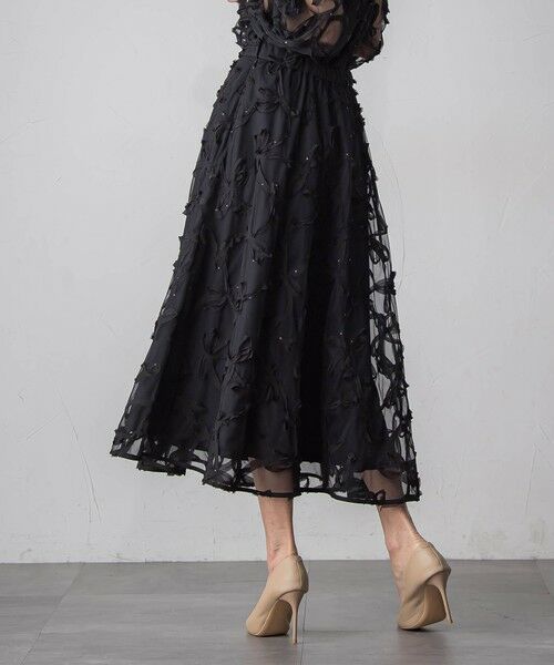 Viaggio Blu / ビアッジョブルー ミニ・ひざ丈スカート | スパンコールテープチュールスカート | 詳細3