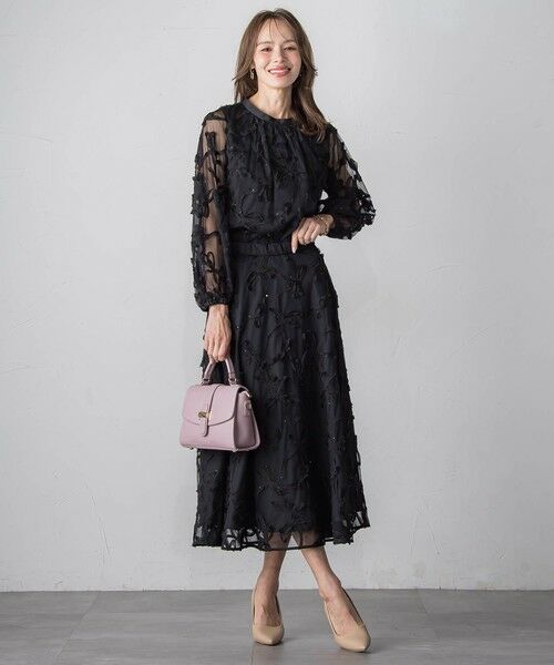 Viaggio Blu / ビアッジョブルー ミニ・ひざ丈スカート | スパンコールテープチュールスカート | 詳細4