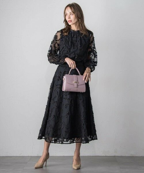 Viaggio Blu / ビアッジョブルー ミニ・ひざ丈スカート | スパンコールテープチュールスカート | 詳細8