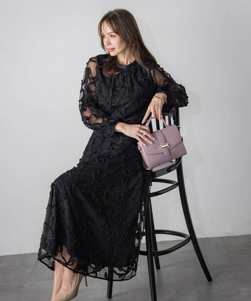 Viaggio Blu / ビアッジョブルー ミニ・ひざ丈スカート | スパンコールテープチュールスカート | 詳細9