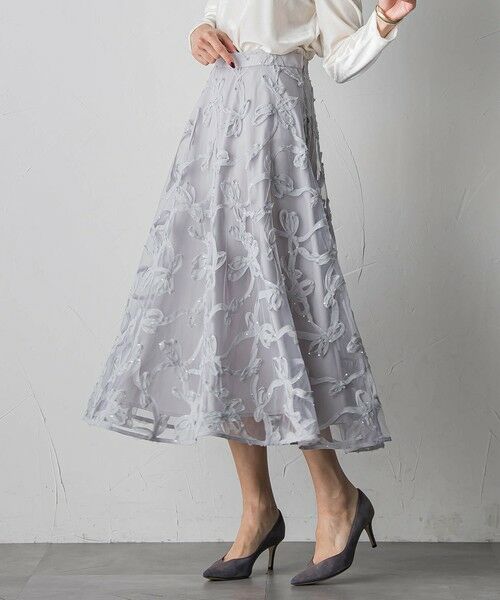 Viaggio Blu / ビアッジョブルー ミニ・ひざ丈スカート | スパンコールテープチュールスカート | 詳細18