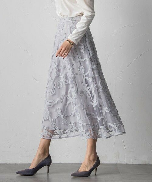 Viaggio Blu / ビアッジョブルー ミニ・ひざ丈スカート | スパンコールテープチュールスカート | 詳細19