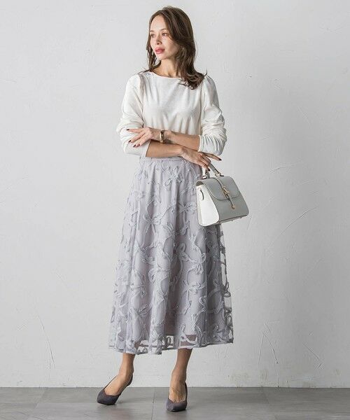 Viaggio Blu / ビアッジョブルー ミニ・ひざ丈スカート | スパンコールテープチュールスカート | 詳細22