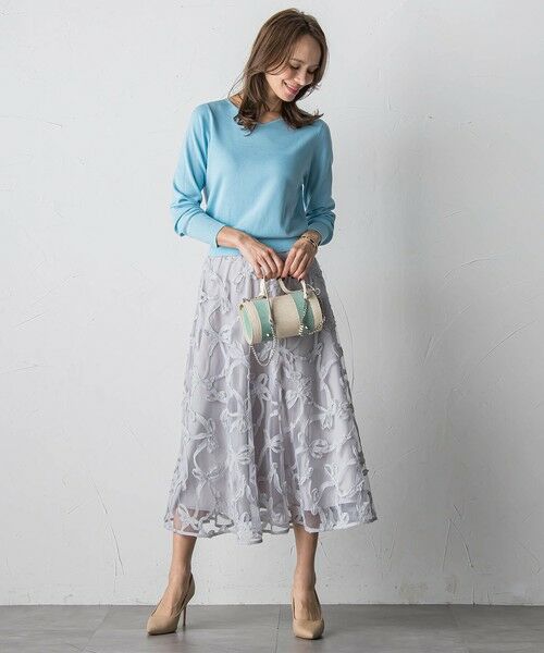 Viaggio Blu / ビアッジョブルー ミニ・ひざ丈スカート | スパンコールテープチュールスカート | 詳細28